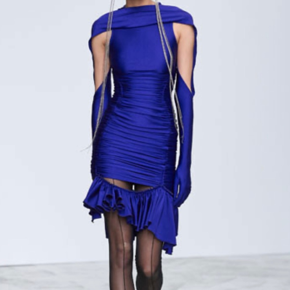 Mugler Ruched Jersey Sleeveless Dress (Dress only)